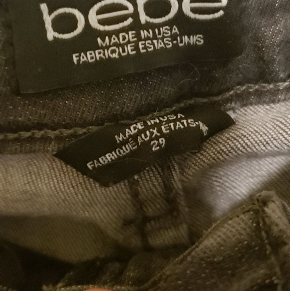 Dark Grey Skinny Jeans Size 29 by Bebe. - Picture 3 of 7